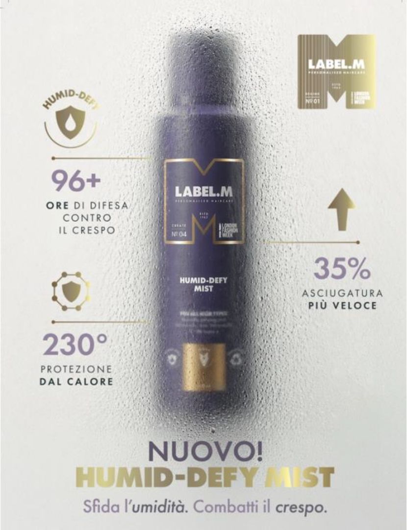 HUMID-DEFY MIST: the new invisible shield against humidity and frizz LABEL.M Hair Gel  Finish